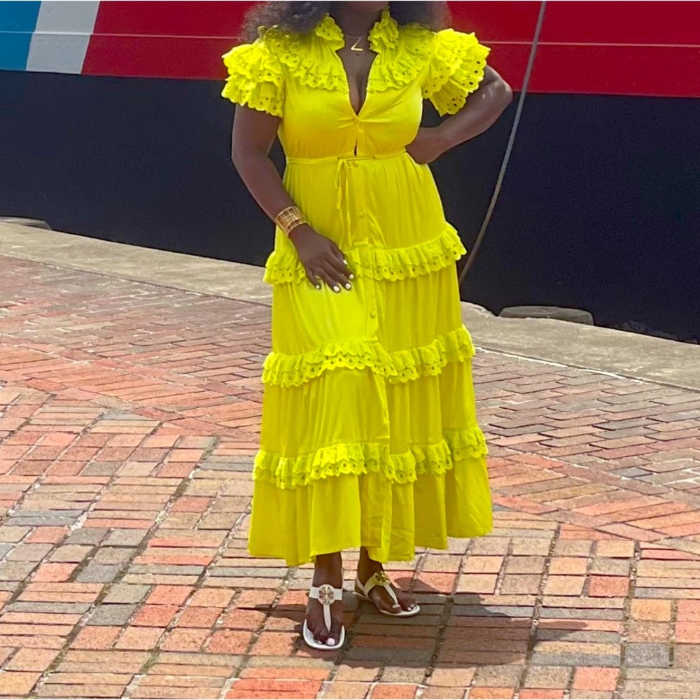 Highlighter Green Celia B Dress